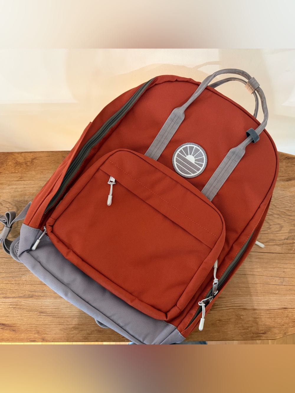 NWOT Tobiq Travel Backpack Rust Orange Red Full Size School Work Laptop Pack